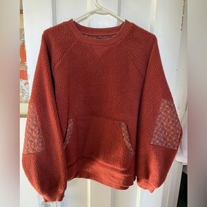 Madewell elbow patch fleece sweatshirt